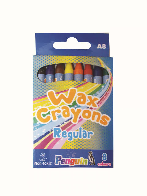 PENGUIN Wax Crayons - 8's